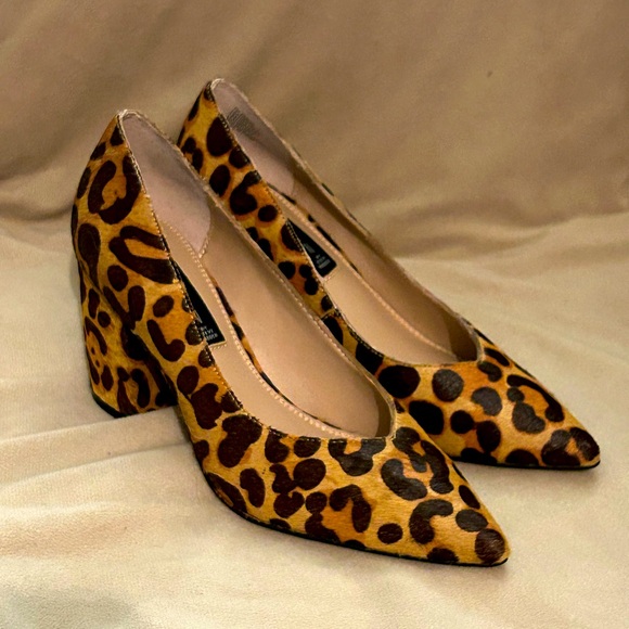 Steven by Steve Madden Pamina Leopard Print Block Heels- Size 7-NEW - Picture 1 of 6